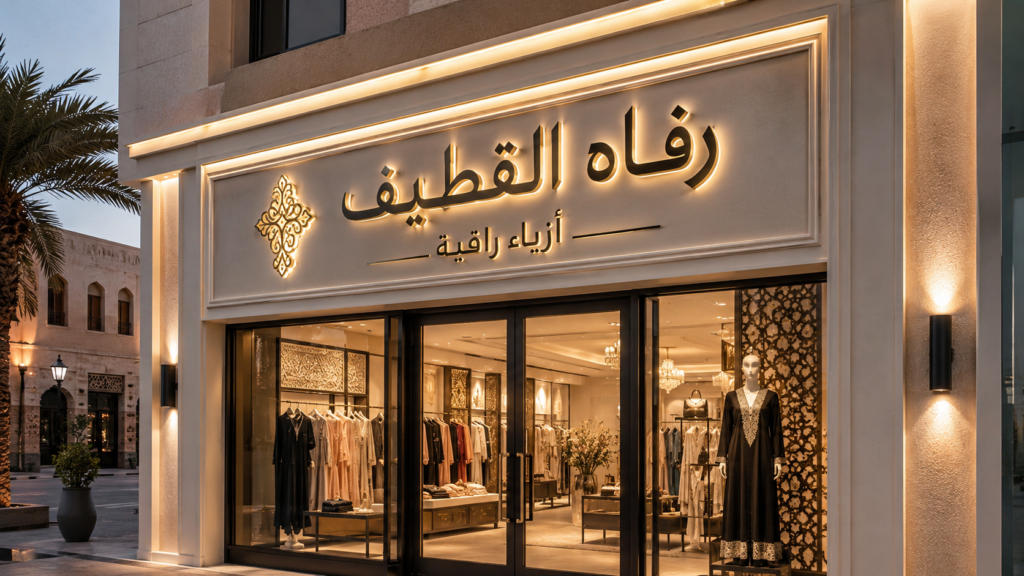 تصميم وتركيب لوحات محلات بالقطيف