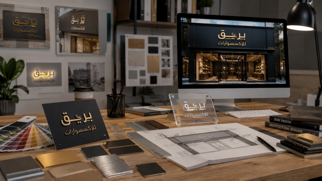 تصميم وتركيب لوحات محلات بالقطيف