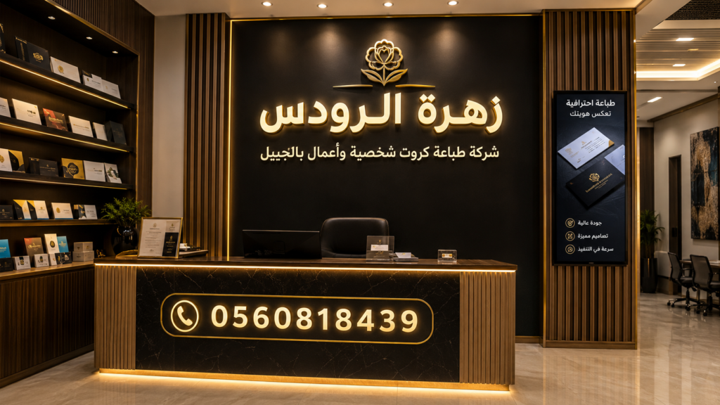 شركة طباعة كروت شخصية وأعمال بالجبيل