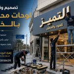 تصميم وتركيب لوحات محلات بالخبر من زهرة الرودس