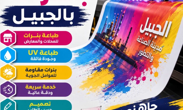 شركة طباعة بنرات بالجبيل